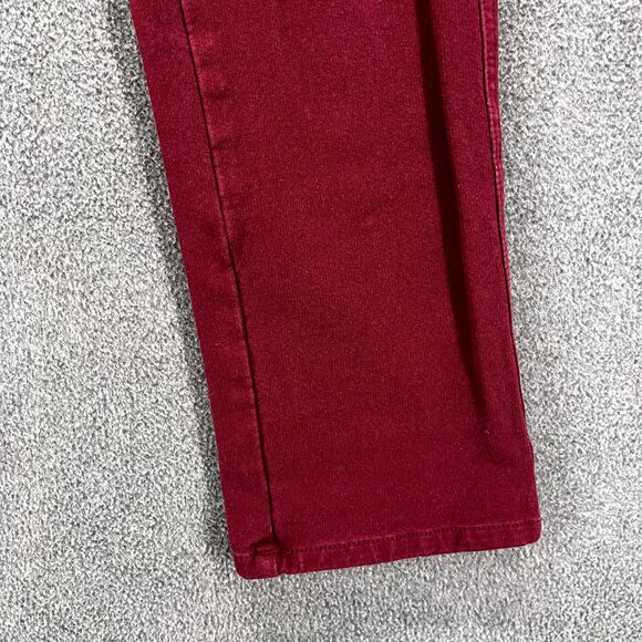 Dream Jeannes Pants womens XXS Red Flat Front Quaker Factory stretch Stright - Picture 7 of 13